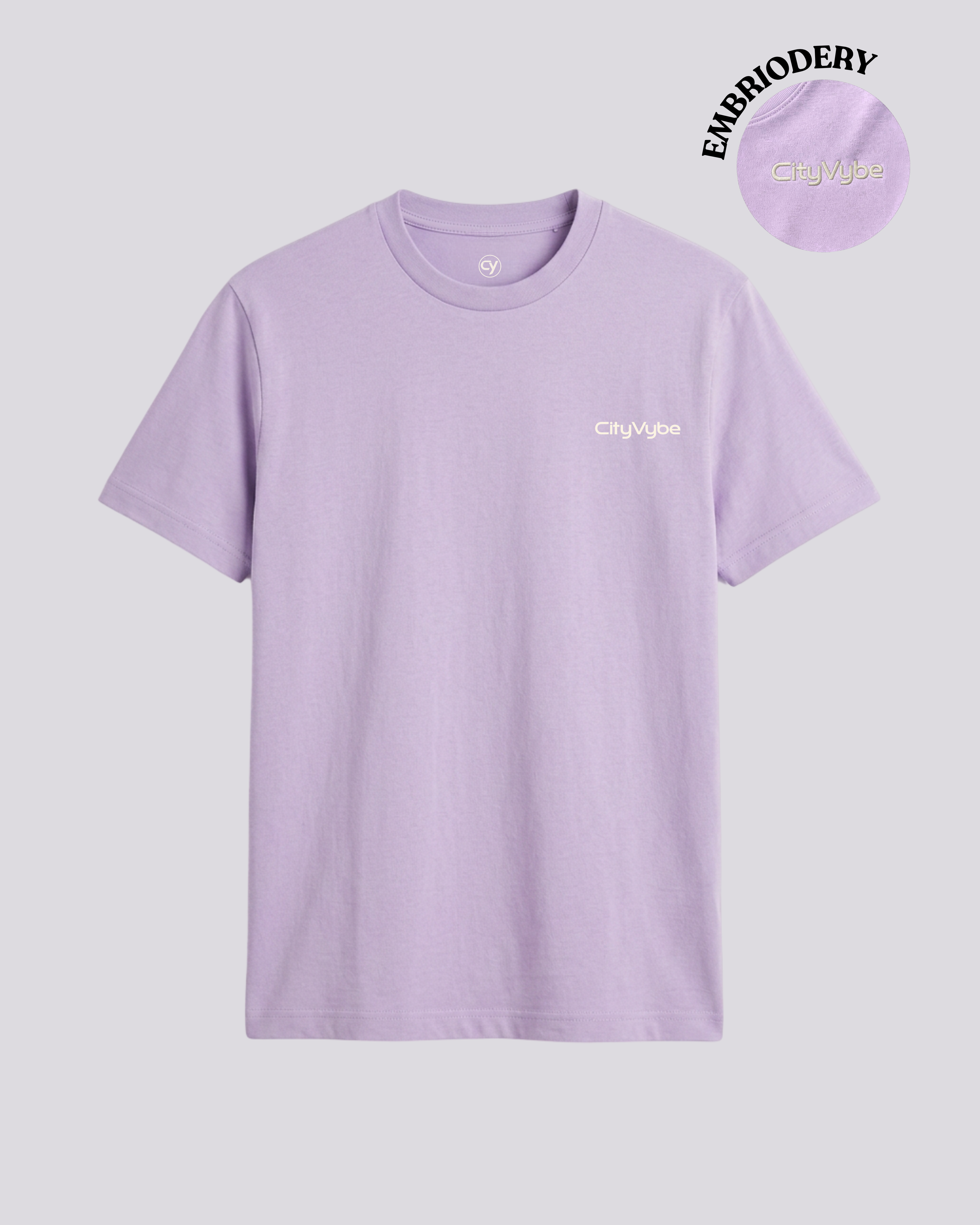 CityVybe Signature Embroidered T-Shirt | Regular Fit
