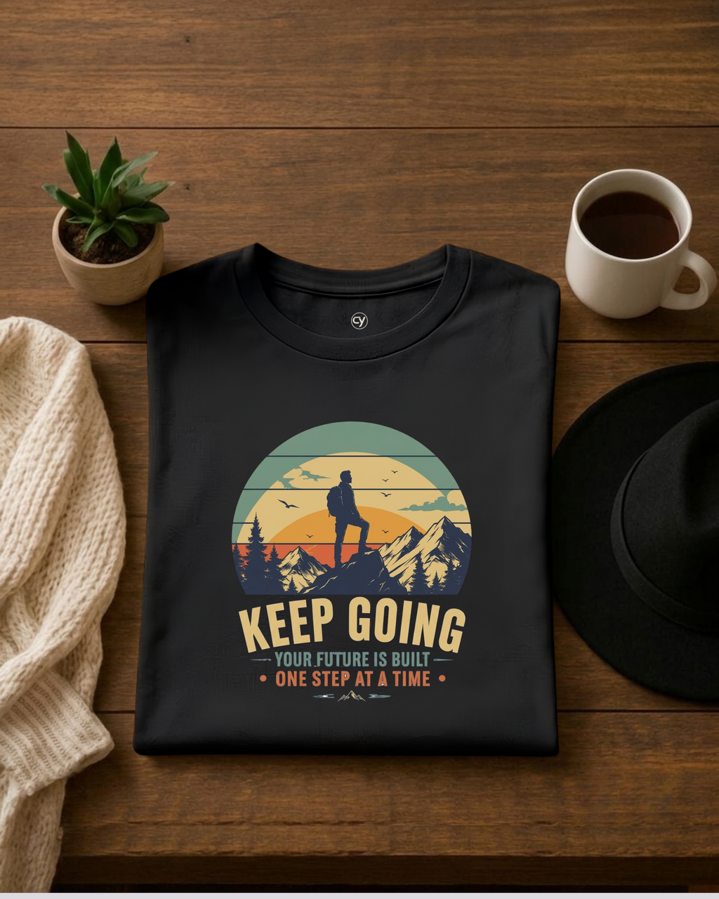 Keep Going – Motivational Graphic T-Shirt | Premium 100% Cotton | CityVybe