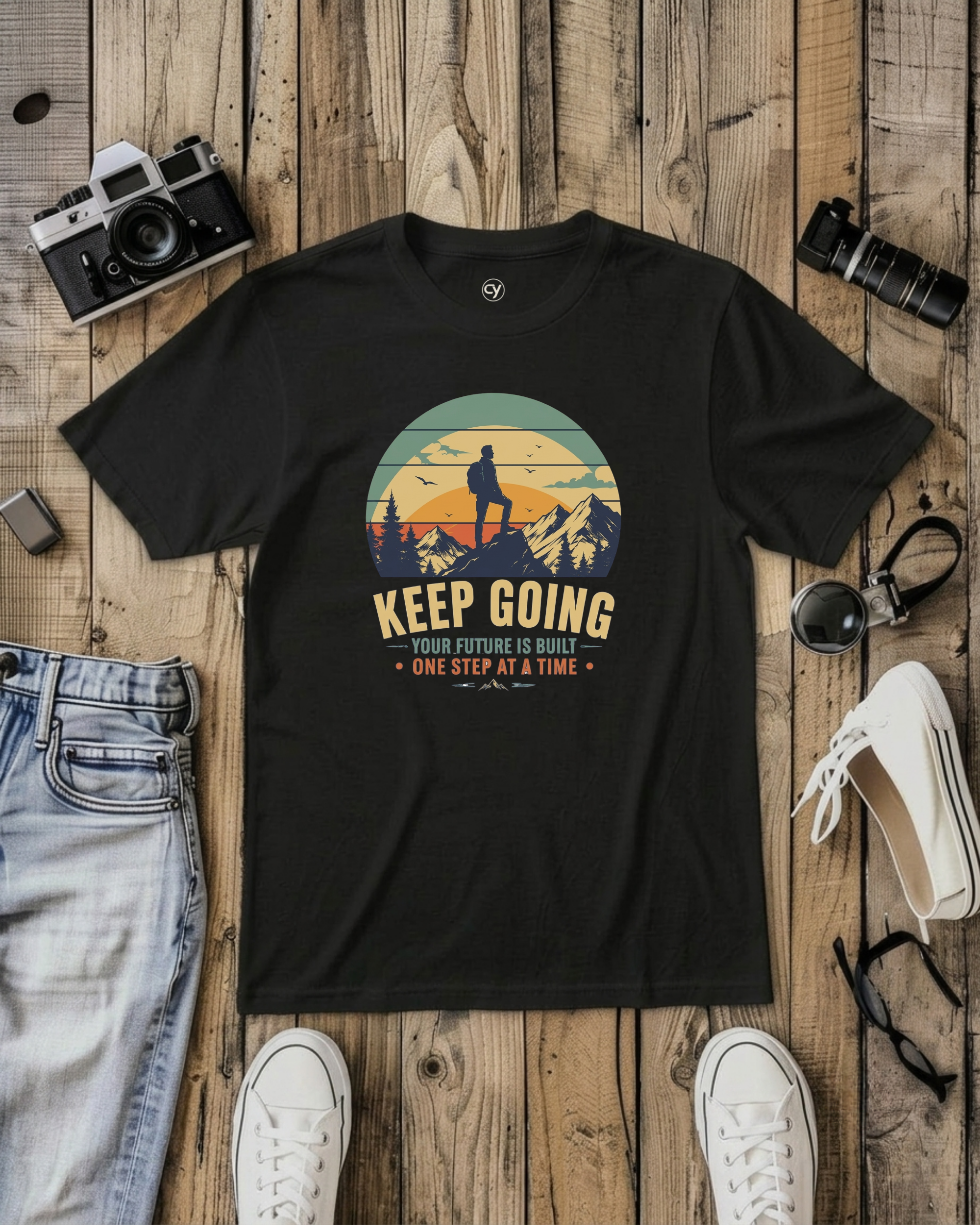 Keep Going – Motivational Graphic T-Shirt | Premium 100% Cotton | CityVybe