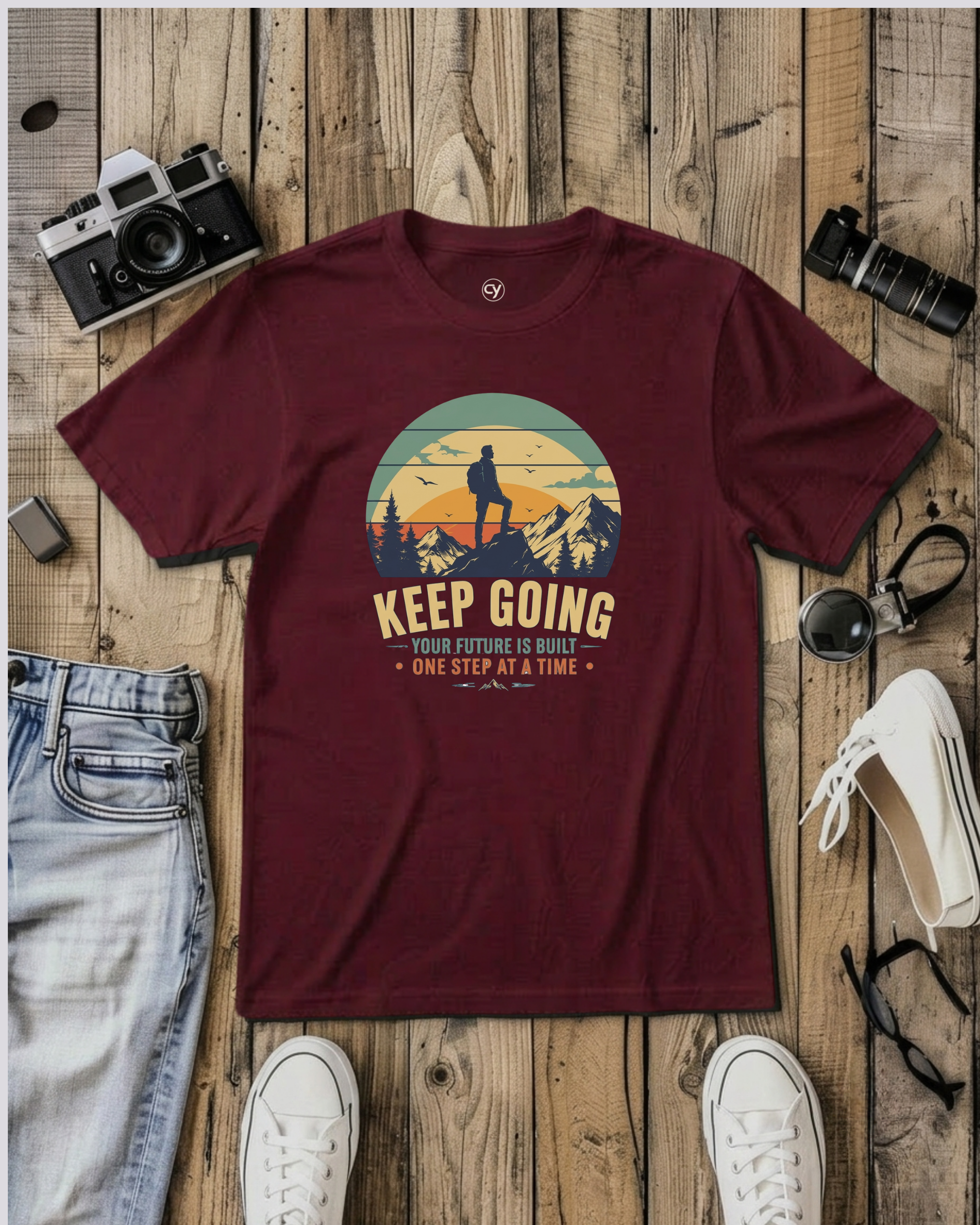 Keep Going – Motivational Graphic T-Shirt | Premium 100% Cotton | CityVybe