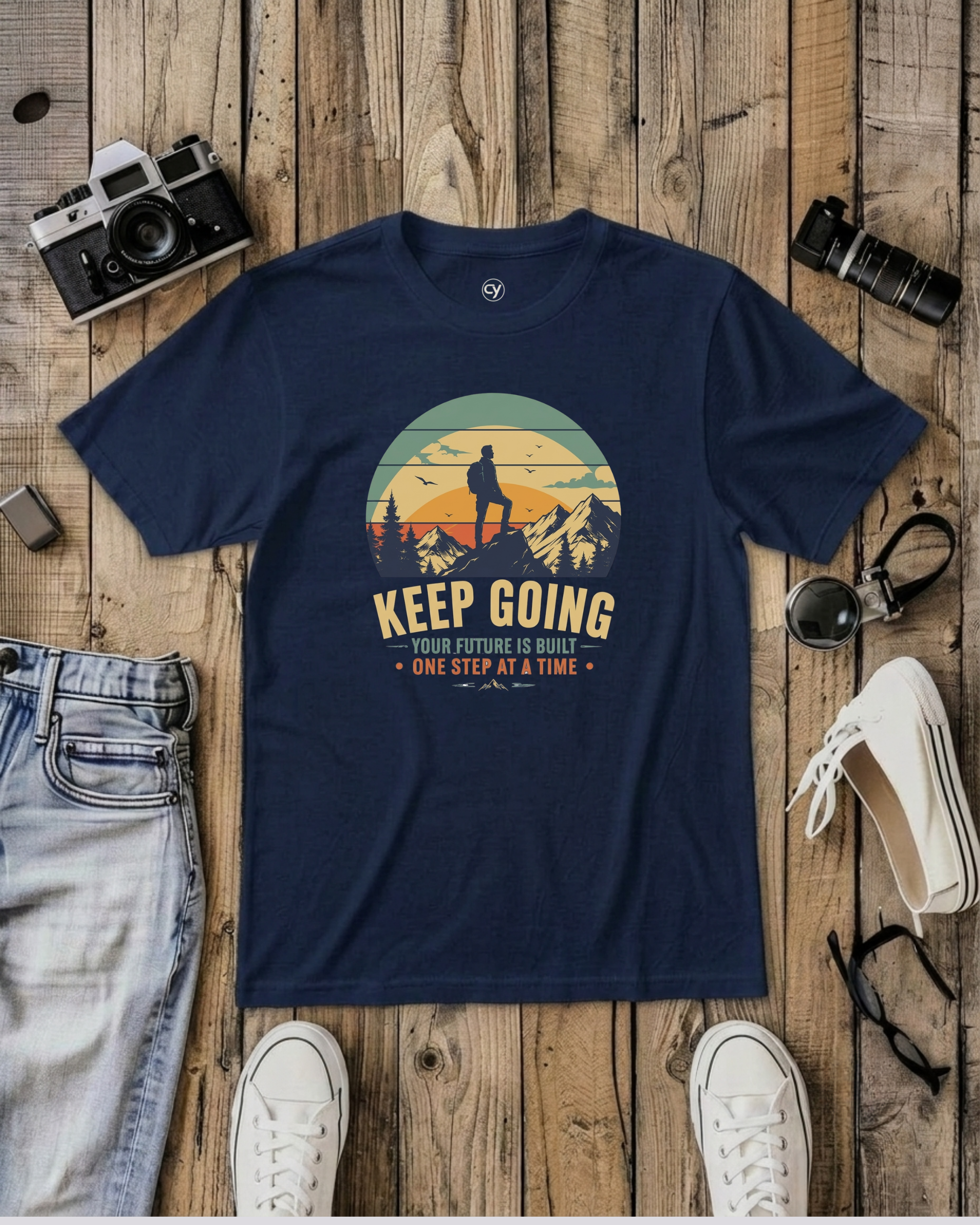 Keep Going – Motivational Graphic T-Shirt | Premium 100% Cotton | CityVybe