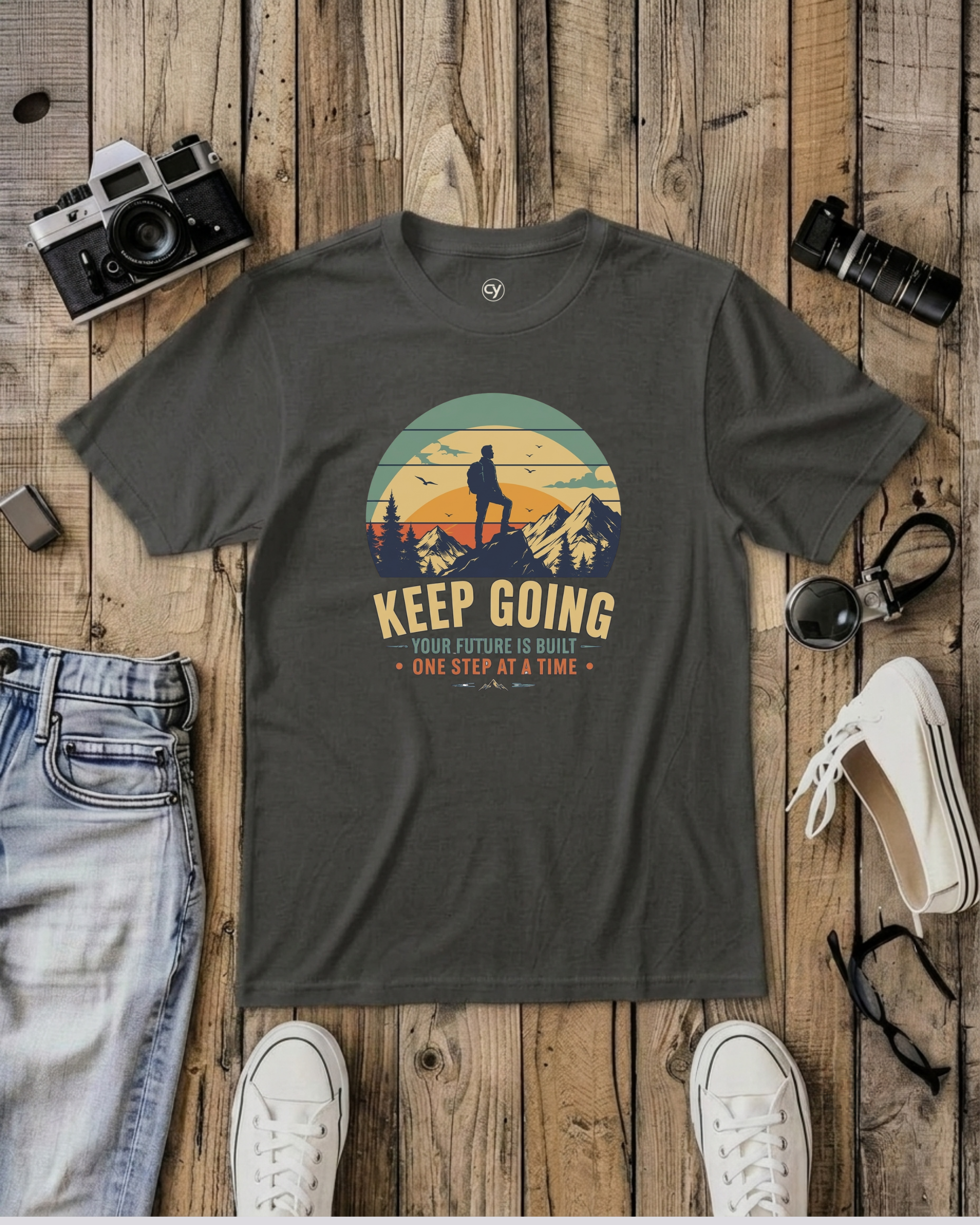 Keep Going – Motivational Graphic T-Shirt | Premium 100% Cotton | CityVybe