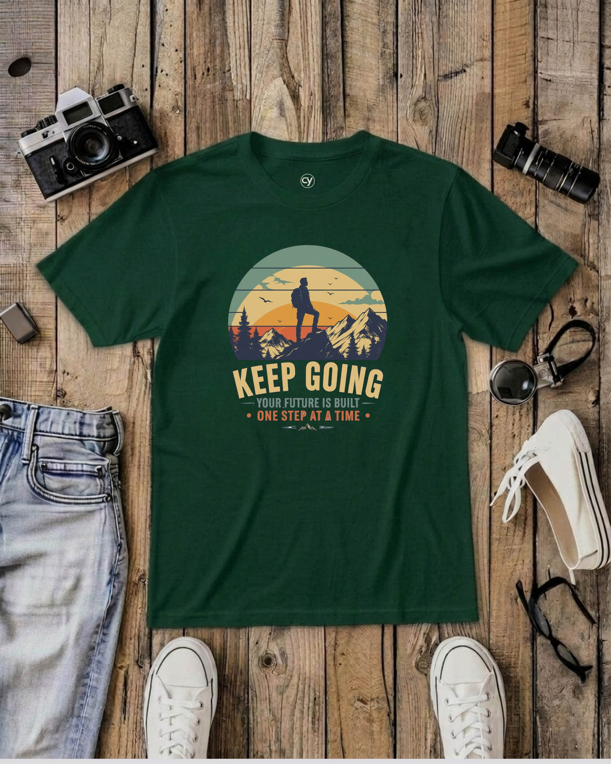 Keep Going – Motivational Graphic T-Shirt | Premium 100% Cotton | CityVybe