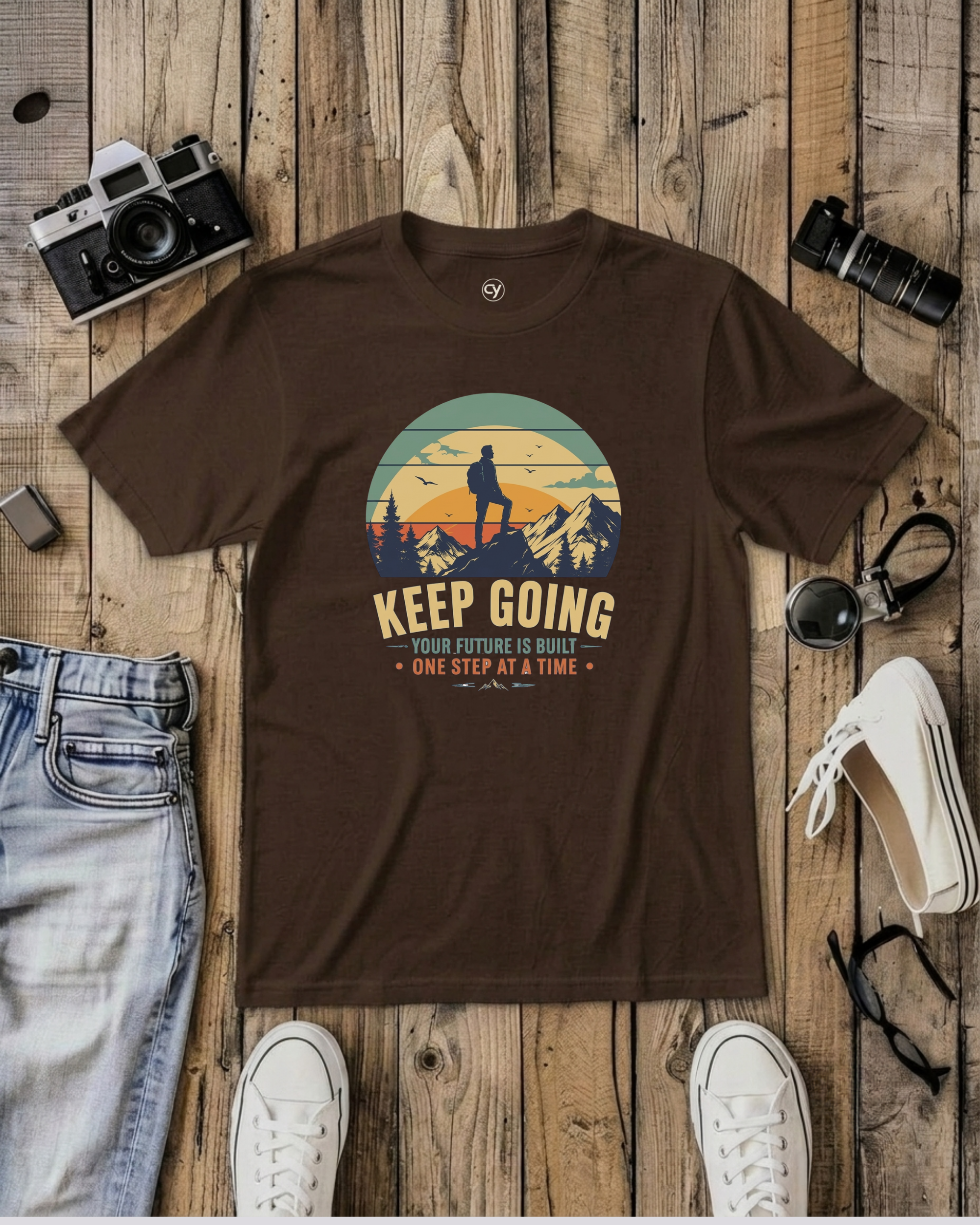 Keep Going – Motivational Graphic T-Shirt | Premium 100% Cotton | CityVybe
