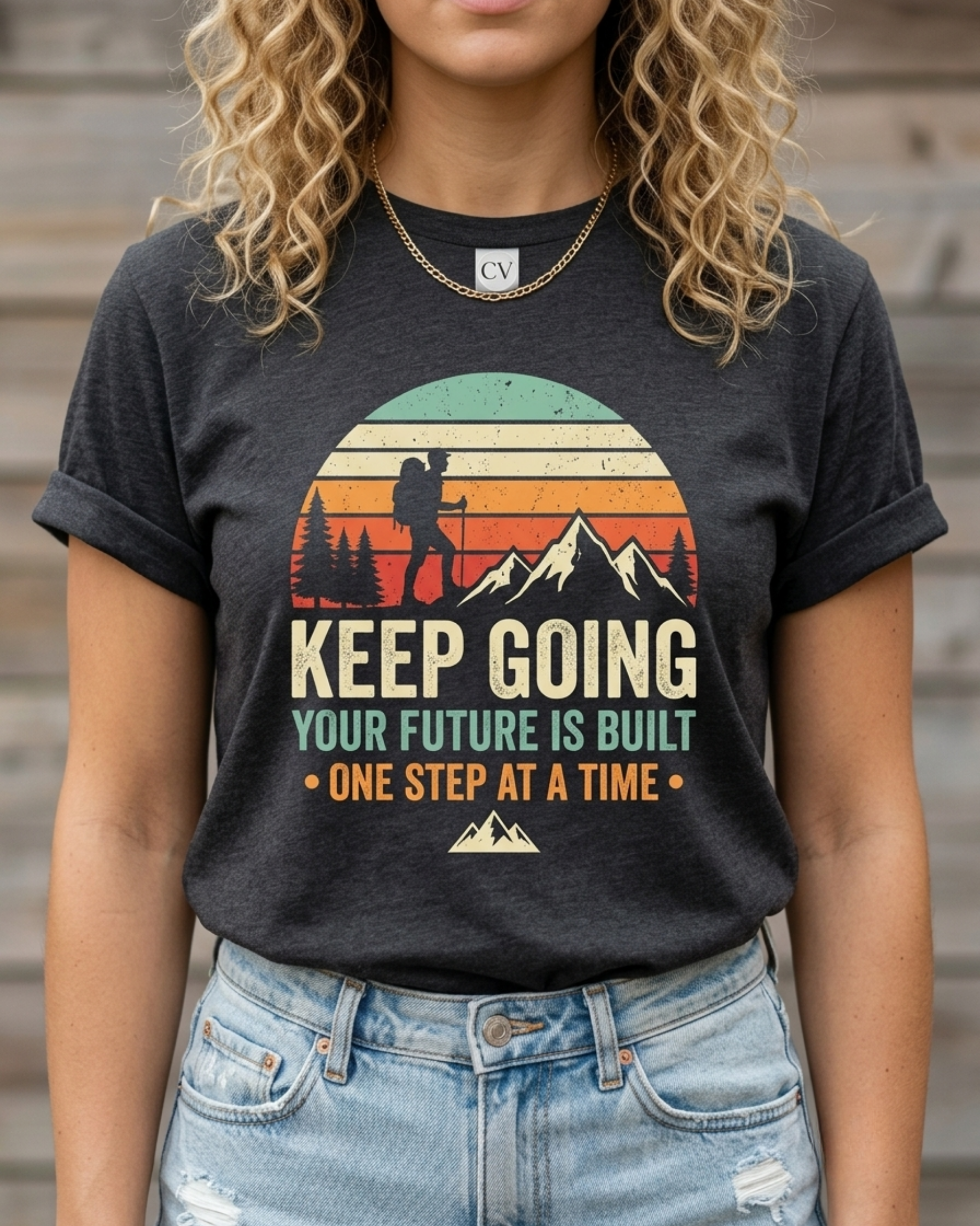 Keep Going – Motivational Graphic T-Shirt | Premium 100% Cotton | CityVybe