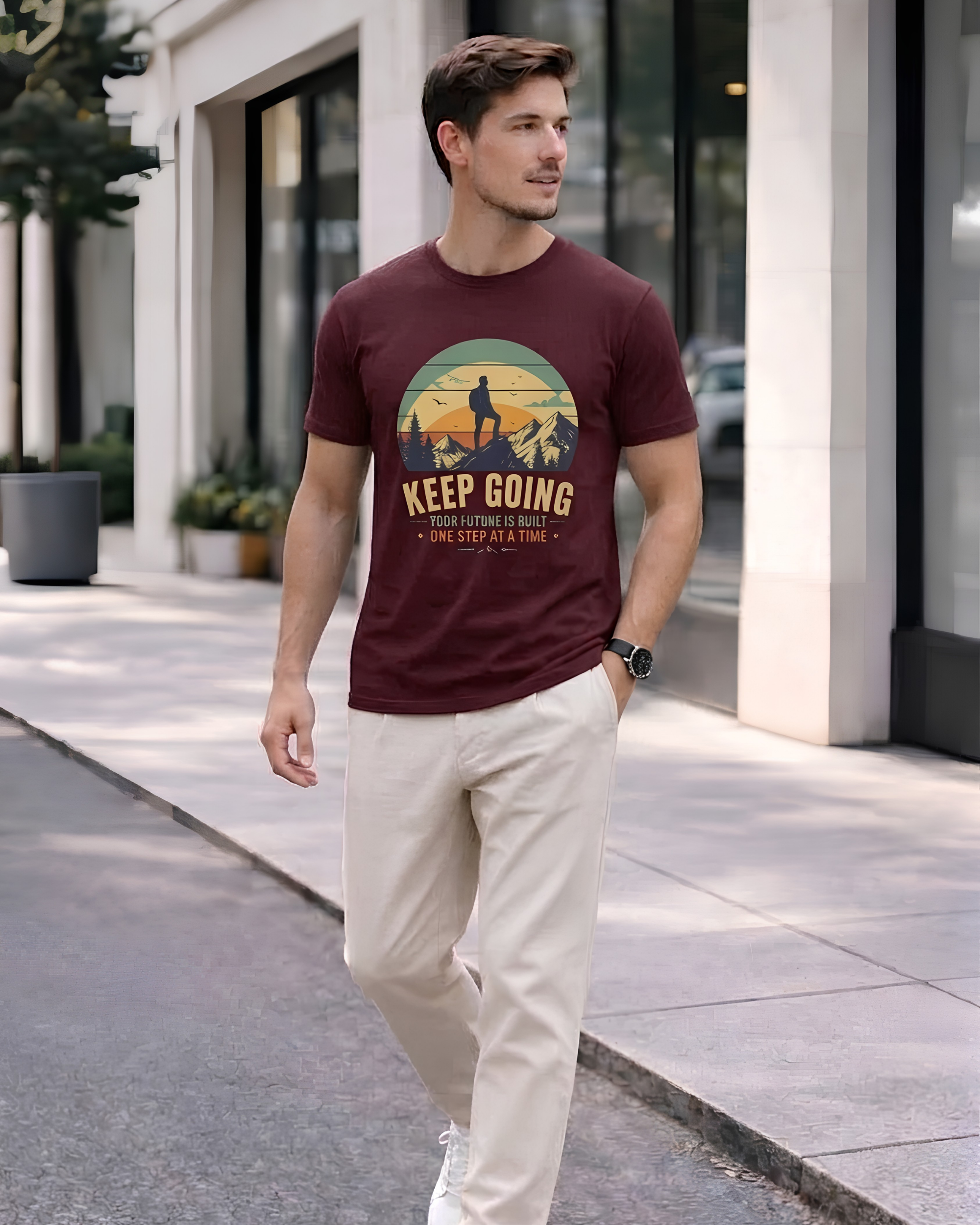 Keep Going – Motivational Graphic T-Shirt | Premium 100% Cotton | CityVybe