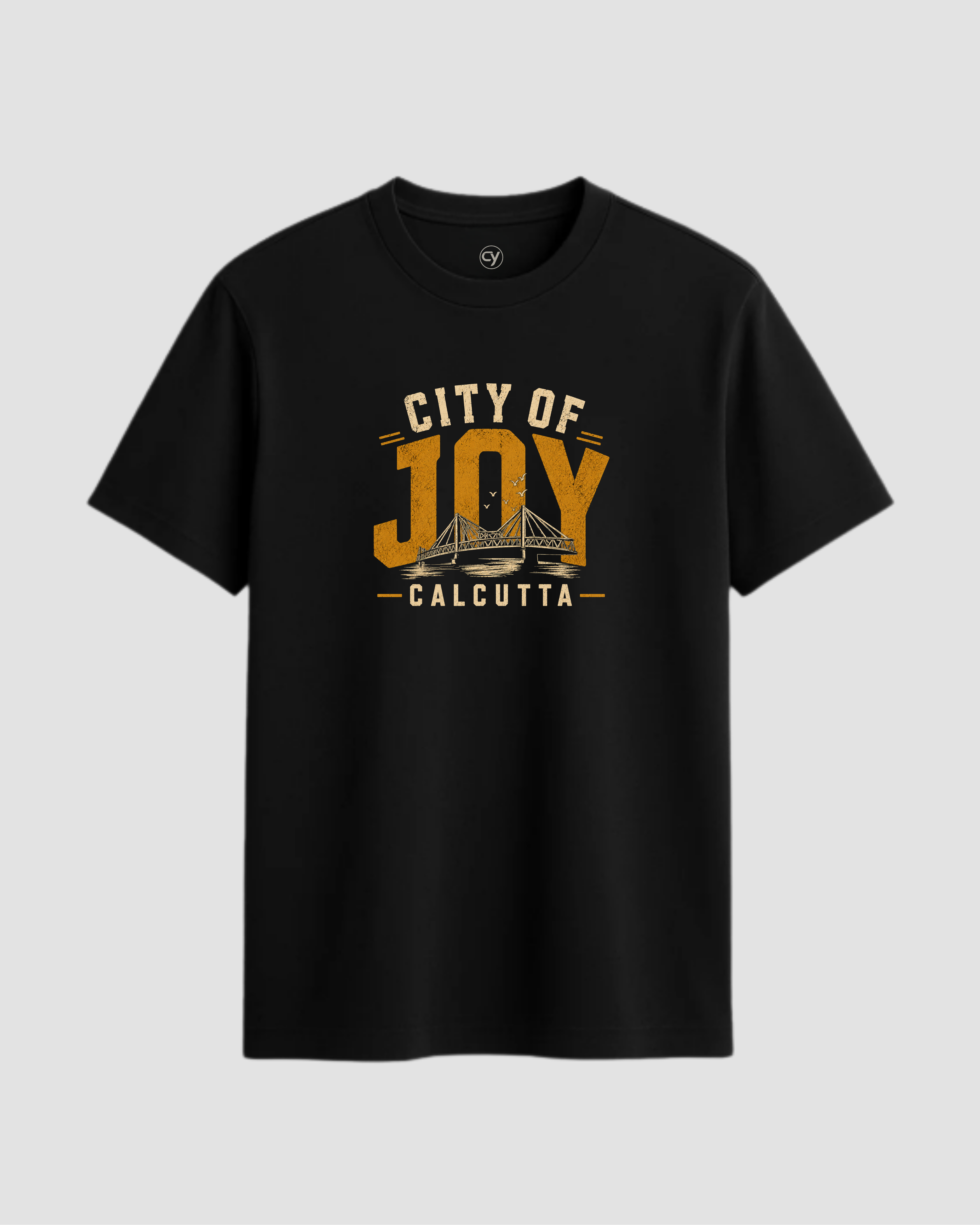 City of Joy Graphic Regular Size T-Shirt  | Black & Forest Green