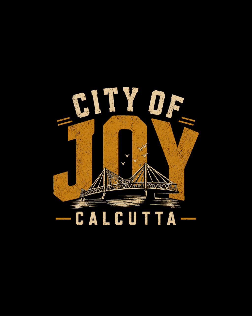 City of Joy Graphic Regular Size T-Shirt  | Black & Forest Green