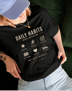 Daily Habits T Shirt For Men Woman| Regular Fit | DTG Printed