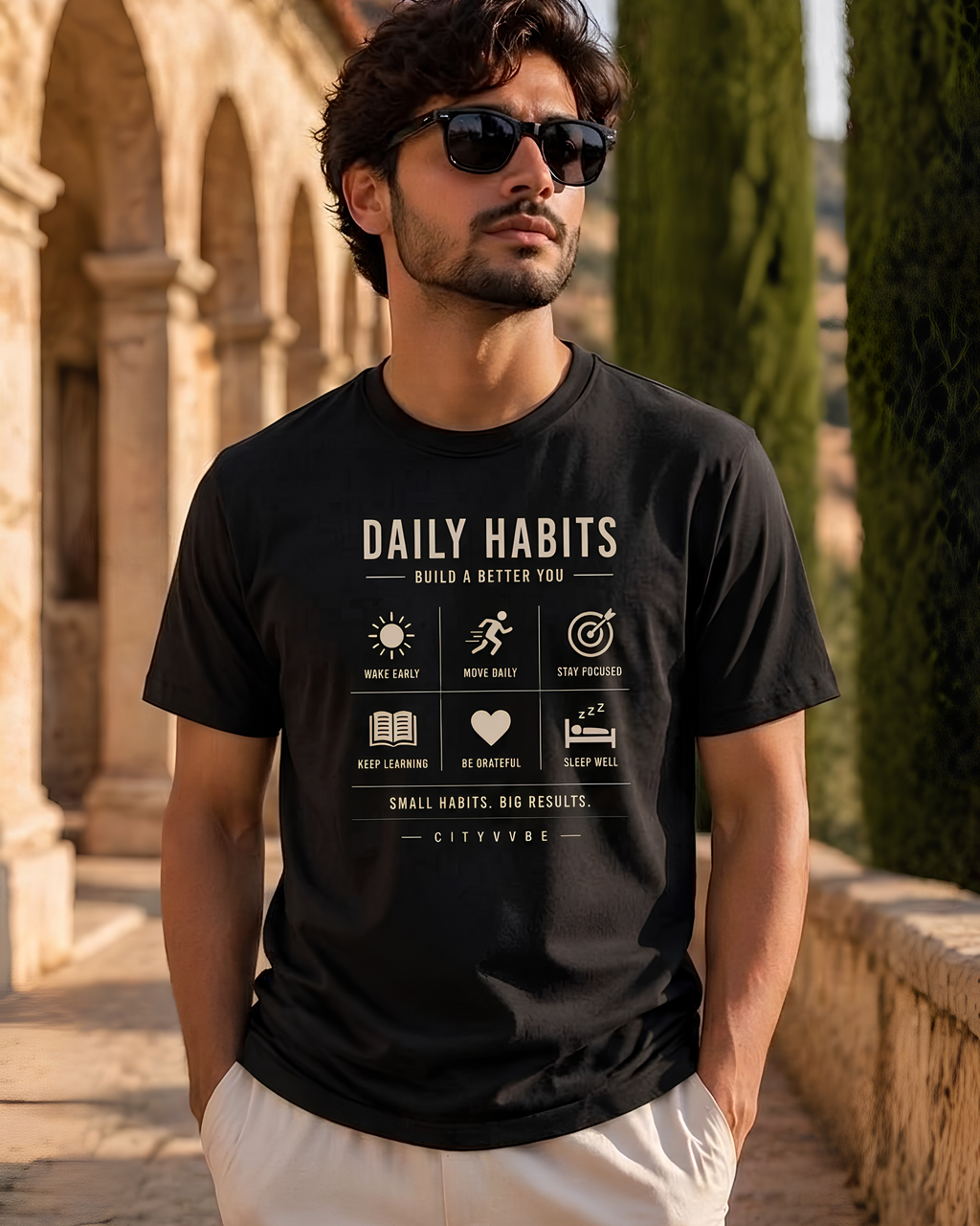 Daily Habits T Shirt For Men Woman| Regular Fit | DTG Printed
