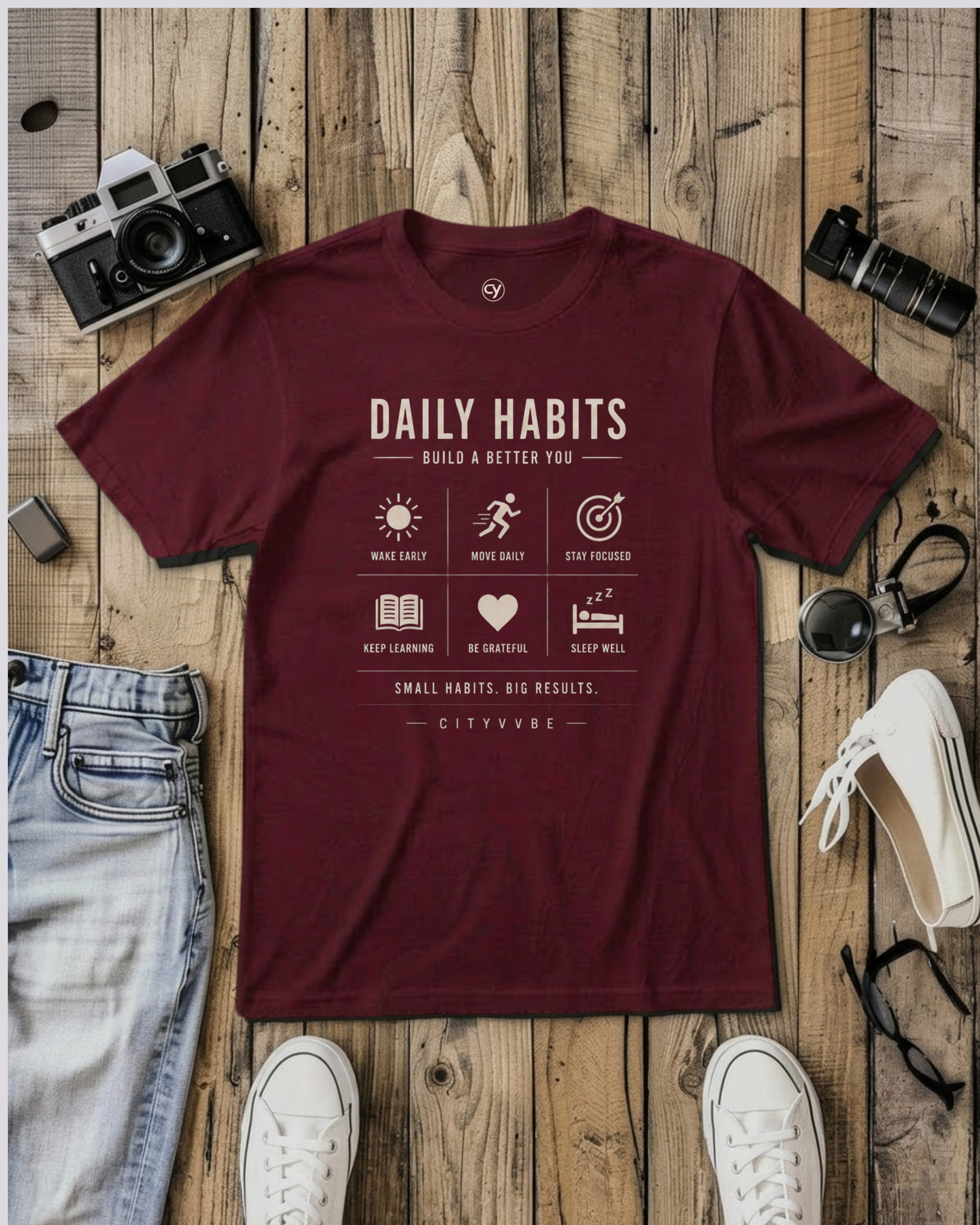 Daily Habits T Shirt For Men Woman| Regular Fit | DTG Printed